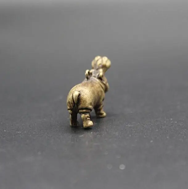 Copper Statue Chinese Pure brass hippopotamus small pendant | Дом и сад