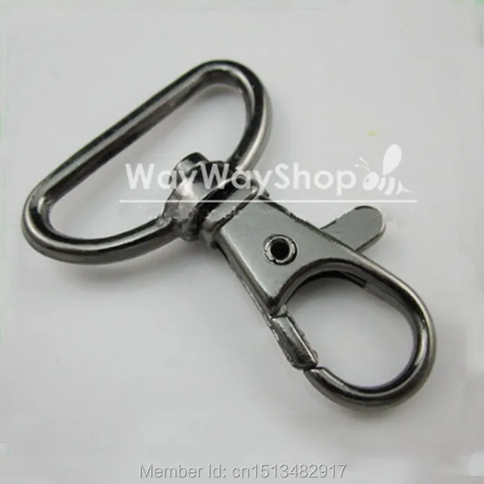 20 PCS 25mm 1'' Swivel Clip Snap METAL Hook Trigger Webbing Lanyard swivels 360 degrees Nickle Bronze Nickle-black choice | Дом и сад