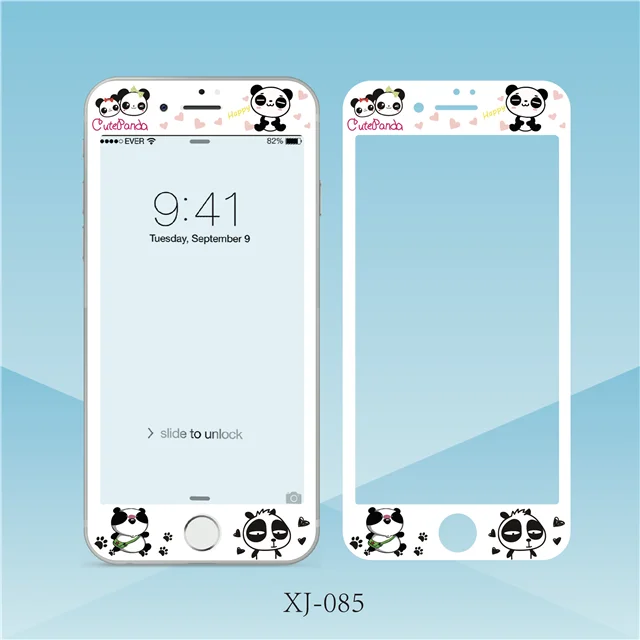 Rlenda Защитное стекло для iphone 8 7 6 6s Plus 3D 9H защита экрана закаленное стекло мультфильм корги собака Милая панда
