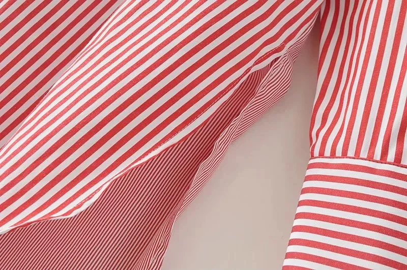 Полосатые Модные топы с длинными рукавами для женщин блузка Лето 2017 женская