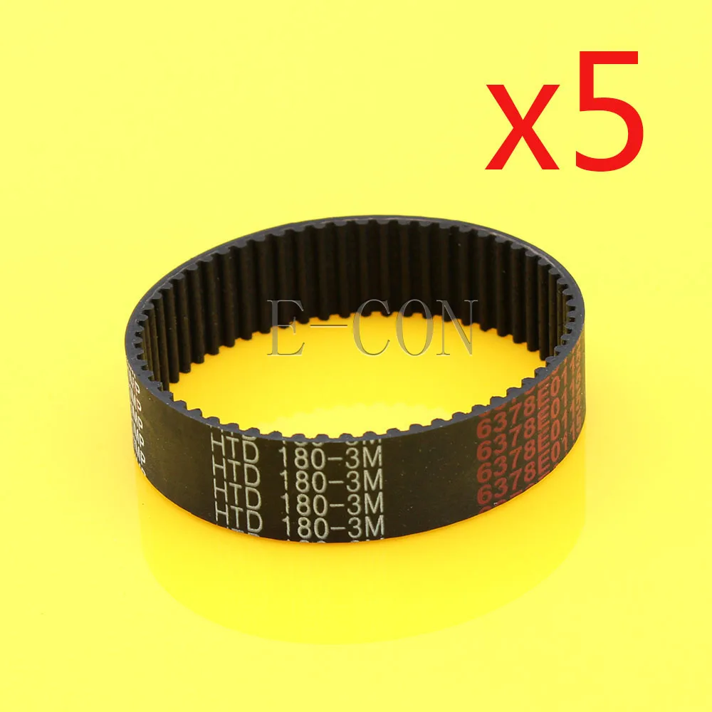 

1pcs/5pcs 180-3M HTD Timing Belt 60 Teeth Cogged Rubber Geared Closed Loop 10mm/15mm Wide