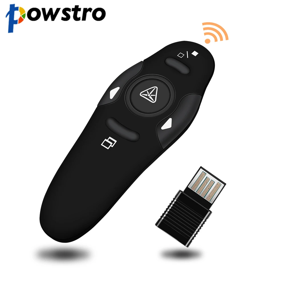 Powstro 2 4 ГГц беспроводной Презентер с красными лазерными указателями USB РЧ пульт
