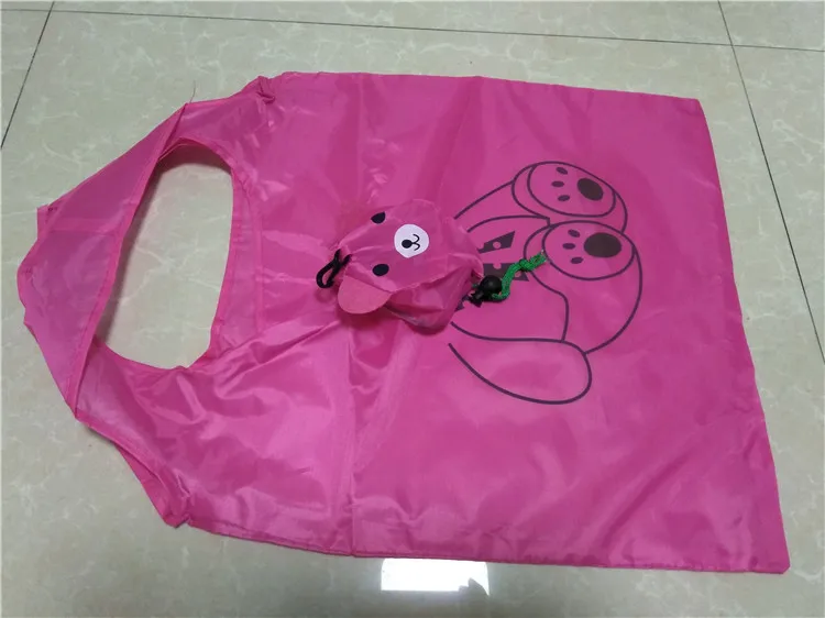 38*58 см мультфильм животных складной Shopping Tote многоразовая эко-сумка собака медведь хозяйственные сумки нейлон полиэстер сумка для хранения