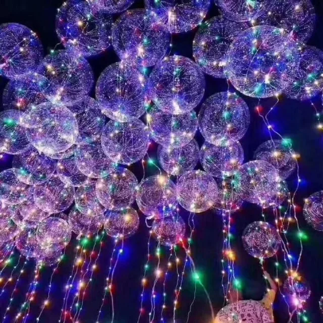 

18-дюймовый прозрачный воздушный шар со светодиодной лентой, медный провод, светящиеся светодиодные шары для украшения свадьбы, дня рождени...