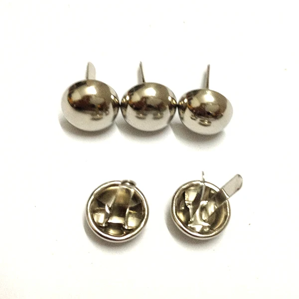 15mm Silver Round Feet Buttons Spikes Metal Rivet Buttons Bag Feet