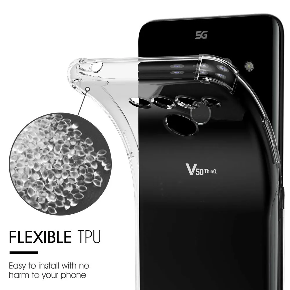 Прозрачный мягкий силиконовый чехол из ТПУ для LG V50 ThinQ 5G G8 G8s Thinq тонкий