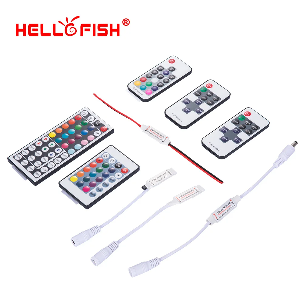 Цветная (RGB светодиодный полосы мини контроллер Диммер ИК RF Беспроводной