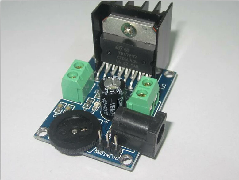 

DC 6-18V TDA7297 Module 15W + 15W Dual Channel Audio Power Amplifier Board