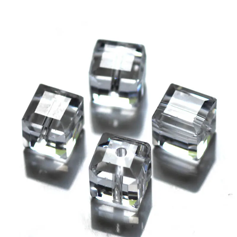 AAA Grade 100pcs/Bag Square Shape 6x6mm Crystal Glass Facet Cube Loose Spacer Beads for DIY Jewelry Making | Украшения и