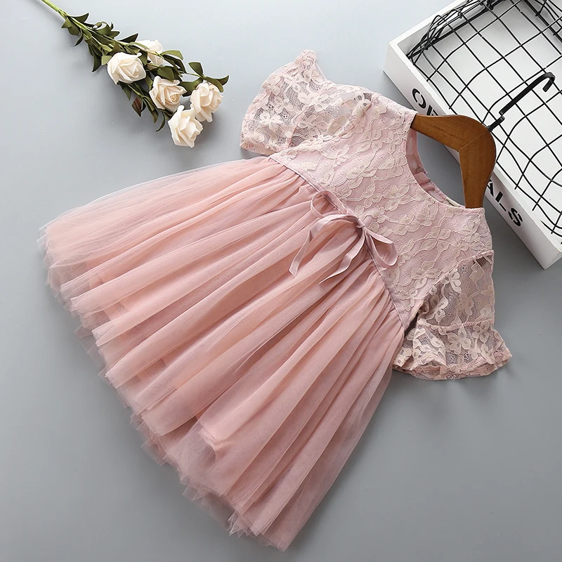 0-6 years High quality girl dress 2021 summer new fashion casual flower kid children formal party birthday princess | Детская одежда и