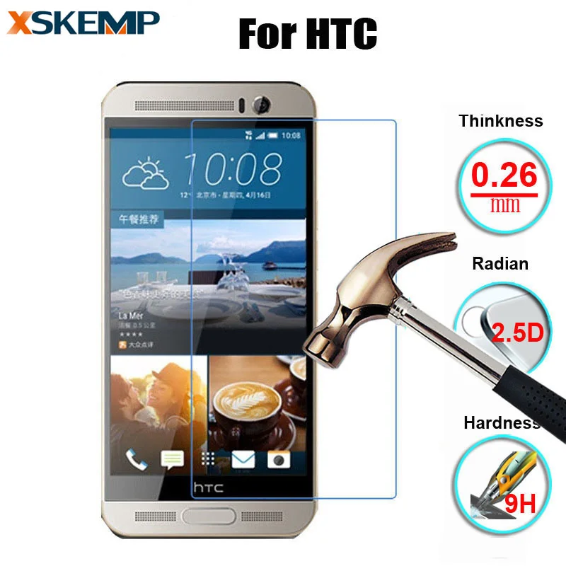 Защитное стекло для HTC One M9 Mini 2 M8 M7 M10 E9 + E8 PLUS X9 A9 9H | Мобильные телефоны и аксессуары