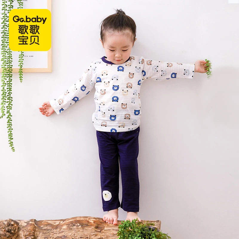 Милая зверушка Мишка тонкий комплект детской одежды летние костюмы с длинными