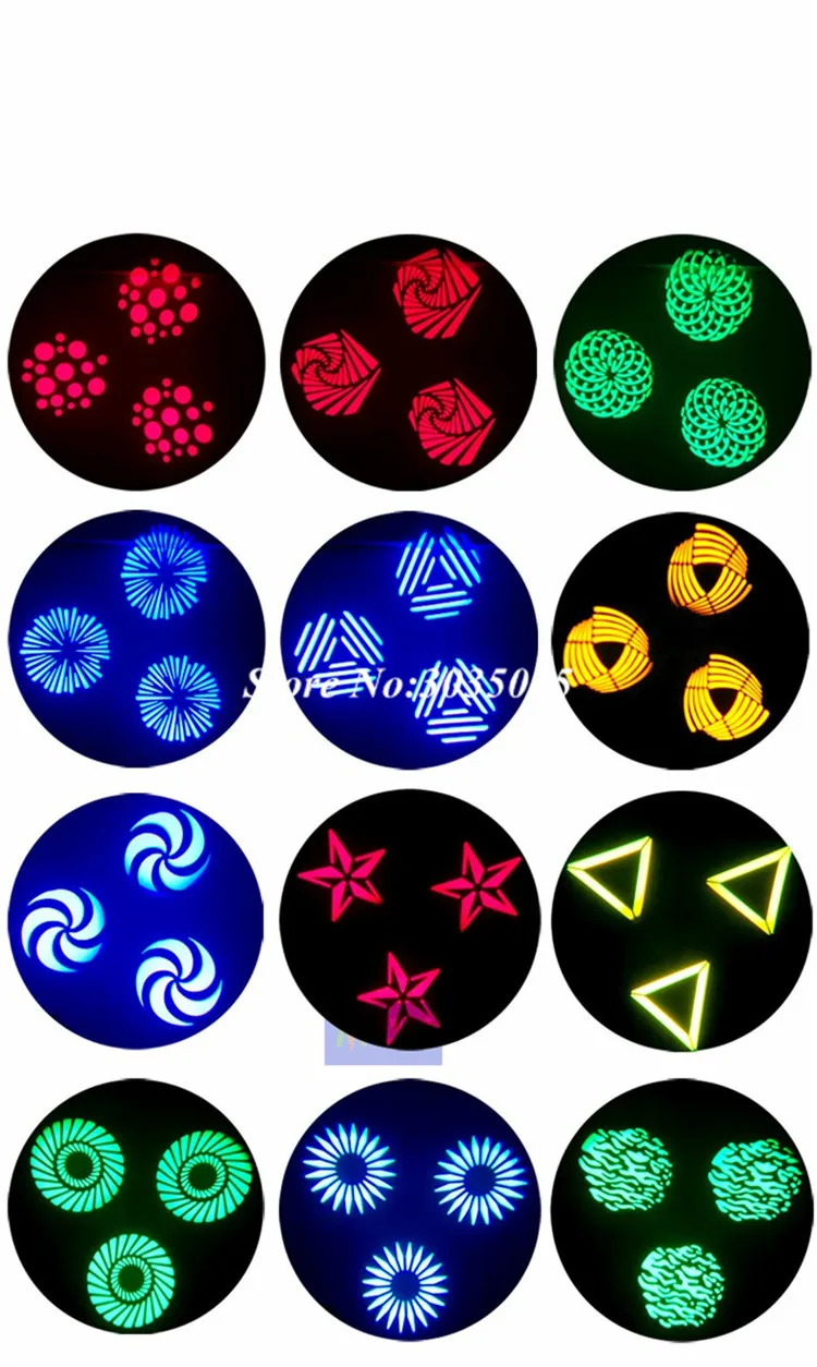 4 шт./лот 90 Вт 7 цветов 8 Gobo движущаяся головка для сцены оптическая светодиодная