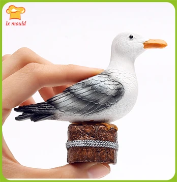 Новинка 2018 г. силиконовая форма pelican в виде чайки для конфет украшение птицы