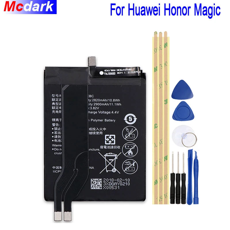 2820mAh HB465375EBC Аккумулятор для Huawei Honor Magic Batterie Bateria AKKU ACCU PIL мобильный телефон с