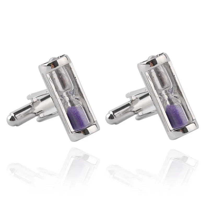 Креативные Модные Запонки синий/розовый/белый/фиолетовый Песочные часы