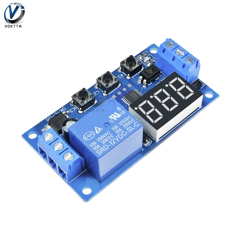 12 В реле светодиодный цифровой дисплей домашняя Автоматизация задержки таймера