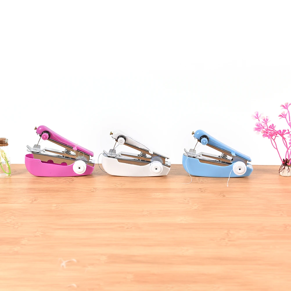 Портативная мини ручная швейная машина для путешествий карманная ткань одежды