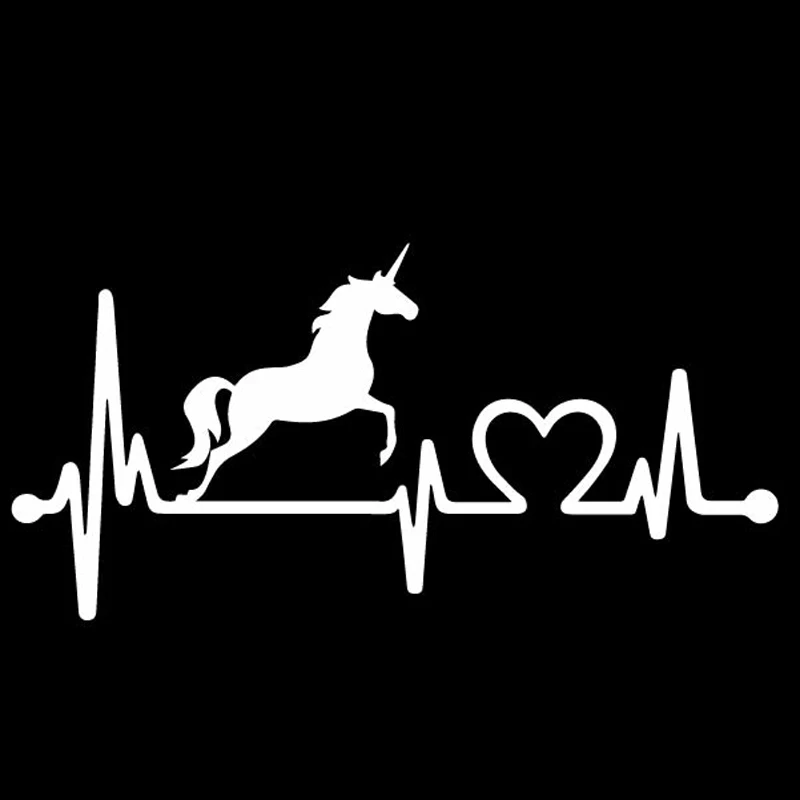 YJZT 17 5 см * 8 Love Of Unicorns Body Car Decorate Автомобильная Наклейка Виниловая наклейка