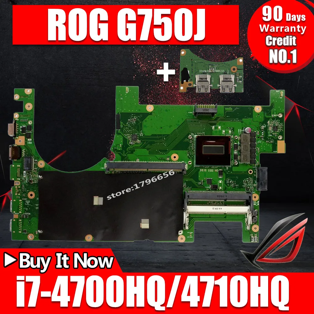 Отправка платы+ 2D материнская плата для ноутбука ASUS G750JM G750JW G750JH G750JX G750J G750 тест оригинальной материнской платы i7-4710HQ I7-4700HQ