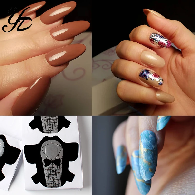 

1pack Self-adhesive Nail Forms Nail Guide Extension Sticker For Ferrari Coffin Oval Nails Art Acrylic UV Gel Manicure Holder Tip