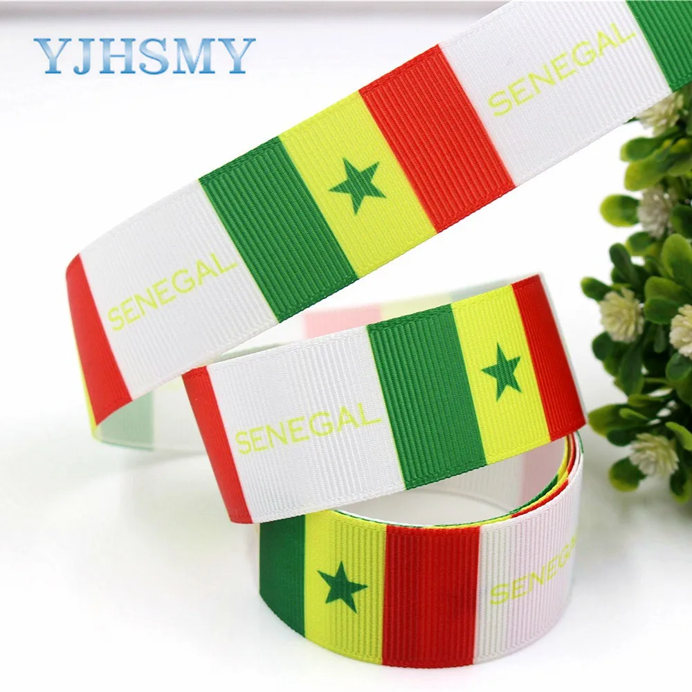 YJHSMY 181111 25 мм 10 ярдов Национальный флаг серии grosgrain ленты термопечать Свадебные