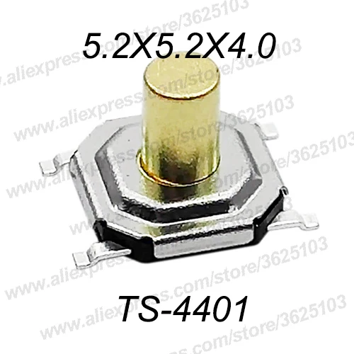 1000 шт. SMD 4*4*1 5 мм ~ 7 4x4x1.5мм 2 x Тактильные Такт кнопочный микро переключатель мгновенная кнопка Медная