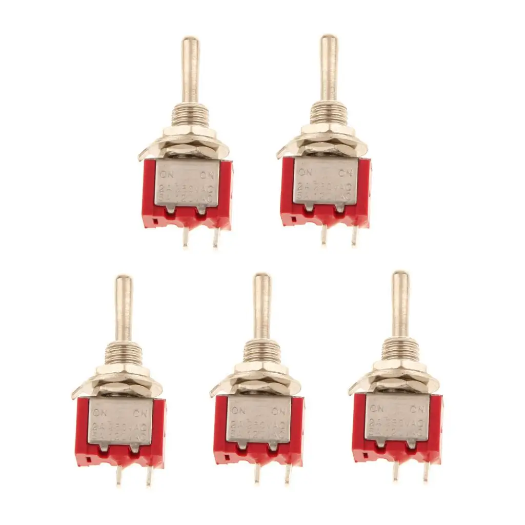 

5 x On/Off Mini Miniature Toggle Switch Model Railway SPST Toys Party Accessories