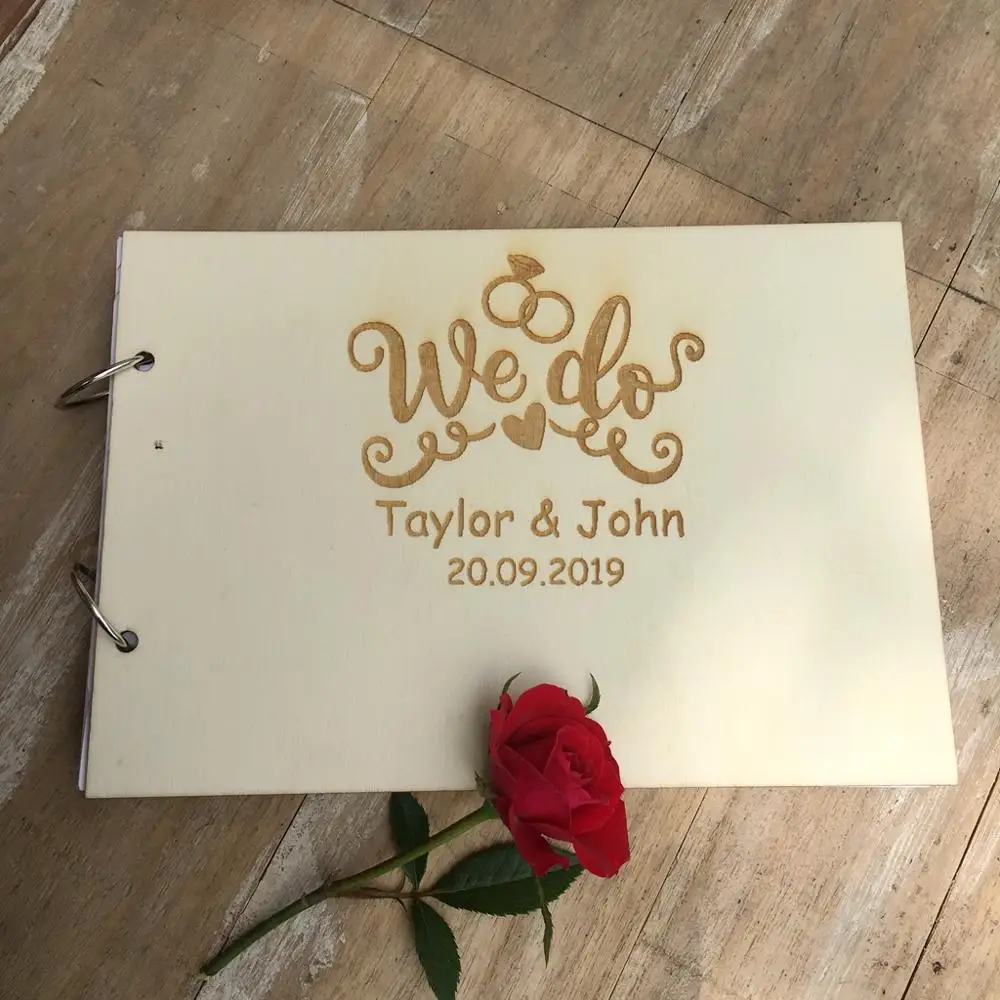 Индивидуальная Свадебная Гостевая книга подарок для пар Книга в рустикальном