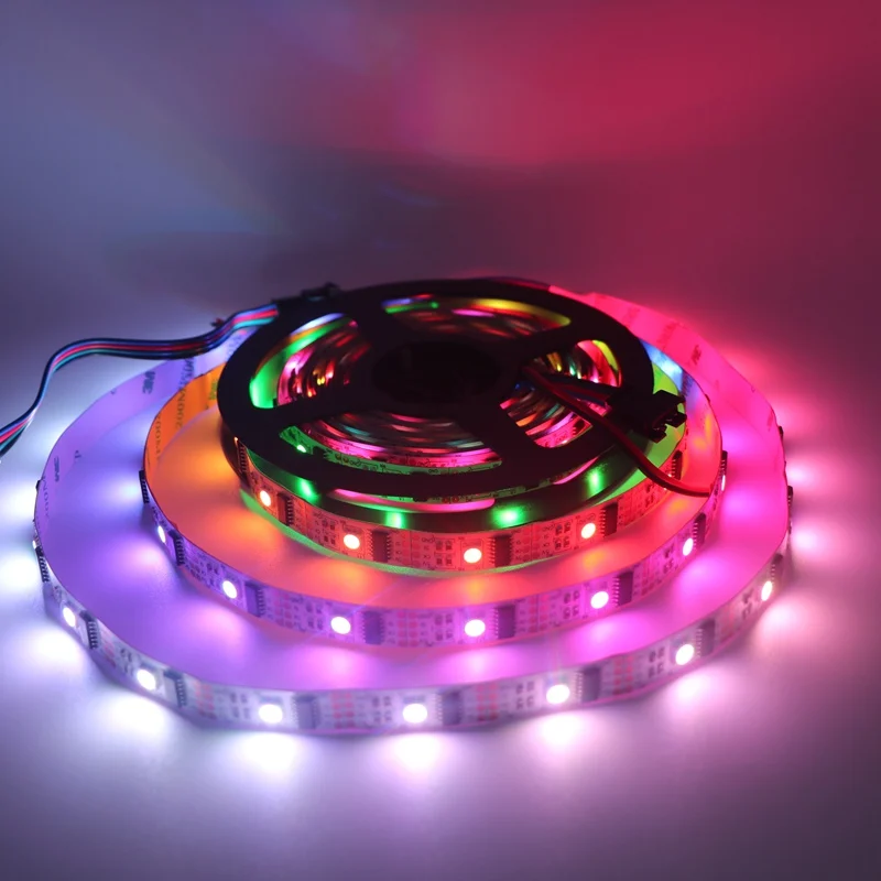 

SZYOUMY 5V Addressable 5M 32Leds/M SMD 5050 RGB Digital WS2801 Led Strip Programmable WS2801 IC 32 Pixel/m White PCB