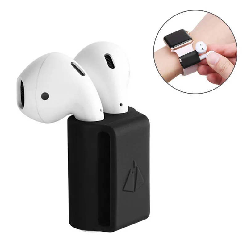 Силиконовый держатель для AirPods спортивный портативный чехол с ремешком
