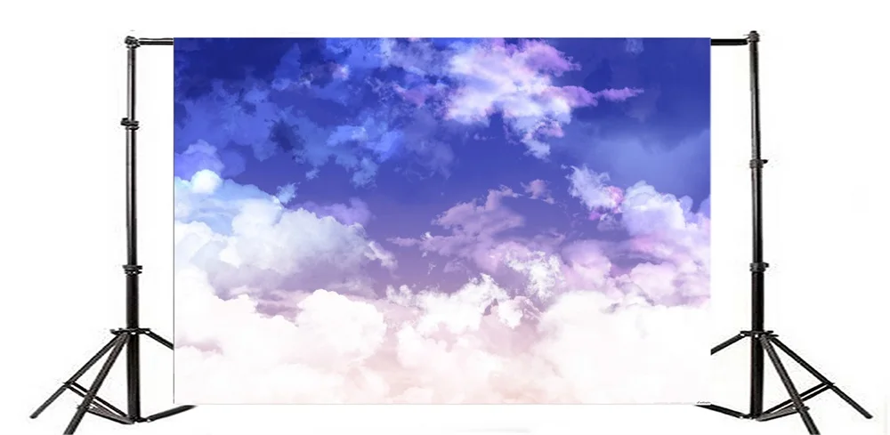 Laeacco Dream like Blue Sky White Clouds Portrait Photography Backgrounds Customized Photographic Backdrops For Photo Studio |