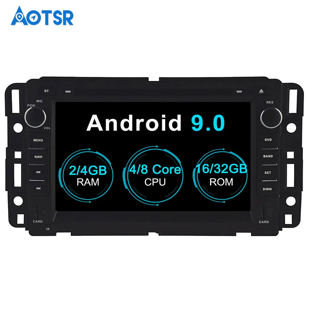 Android 9 0 8 core dvd-плеер для автомобиля GPS навигации GMC Yukon Tahoe 2007-2012 мультимедийная