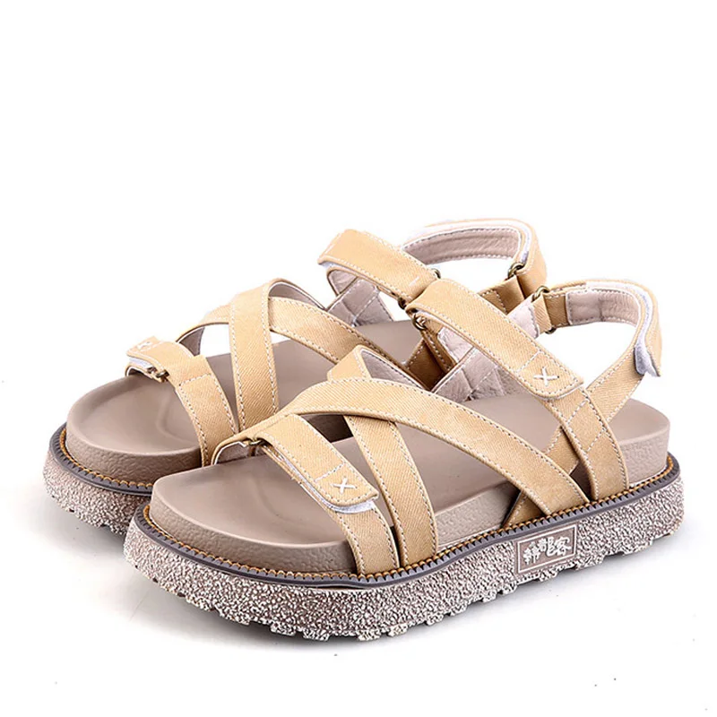 Повседневная парусиновая обувь на толстой резиновой платформе 2019 летние