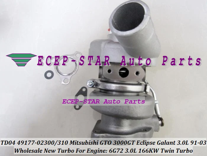 TD04 49177-02300 49177-02310 one Twin Turbo Turbocharger For MITSUBISHI GTO 3000GT Eclipse Galant Dodge Stealth 91-03 6G72 3.0L |