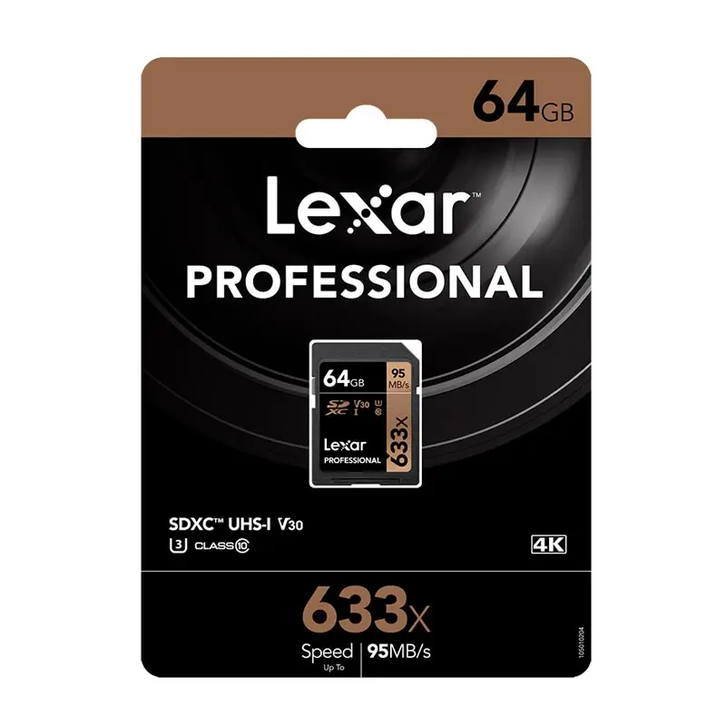 Lexar sd card 64gb 633x Memory Card Class 10 U3 SDXC carte sd 64gb 4K video memoria carte memoire for Canon Nikon camera SD Card