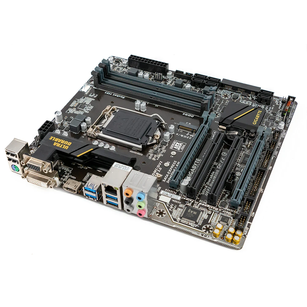 Gigabyte GA-B150M-D3H рабочего Материнская плата B150M-D3H B150 LGA 1151 Core i7 i5 i3 DDR4 64G SATA3 USB3.0 VGA, HDMI, DVI HDMI M.2 микро-atx корпус