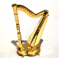 baiyuanmini harp model copper harp pendulum mini musical instrument copper harp pendulum gift gift doll props