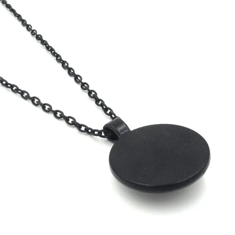 XUSHUI XJ Rock Star Prince Symbol Necklace Glass Round Dome Pendant Vintage Jewelry Black Chain for Women Men Gift 2017 | Украшения и