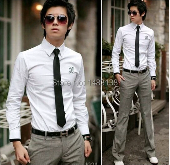 Мужской галстук Узкий Тонкий Галстук 5 см для отдыха черный красный синий