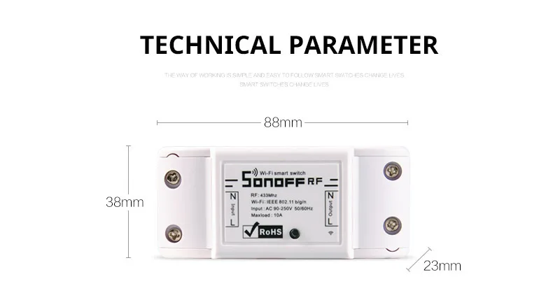 Sonoff rf Универсальный умный дом Semote оборудование управления модуль домашней