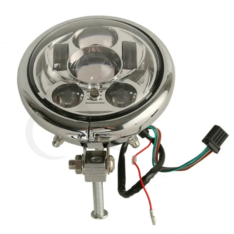 5 75 &quotхром/черный светодиодный фонарь с корпусом подходит для Harley Davidson XL1200X Dyna Fat