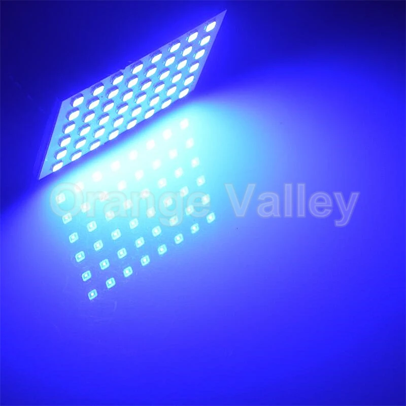 50 компл супер яркий T10 гирлянда 48 светодиодный 3528 1210 SMD белый автомобиль авто купол светодиодные лампы лампа для ламп накаливания адаптеры для сим-карт