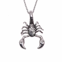 stainless steel scorpion pendant necklace animal jewelry punk rock chain for man and woman pendant jewelry