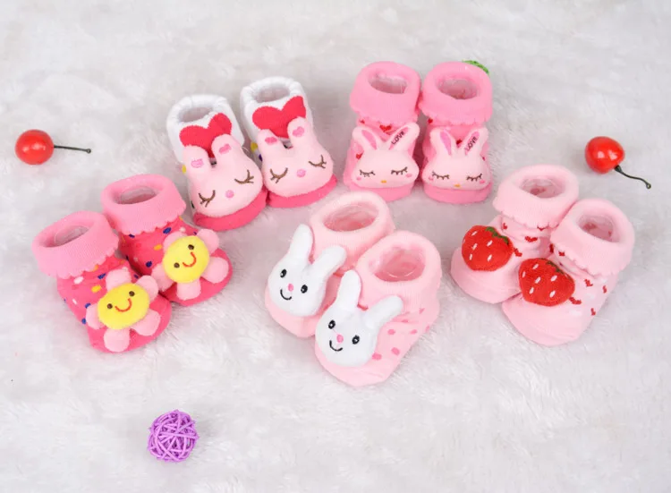 Baby Boys Girl Animal Socks children's Foot Anti-slip Infant Toddler Girls Thickening warm For 0-18 Months | Детская одежда и