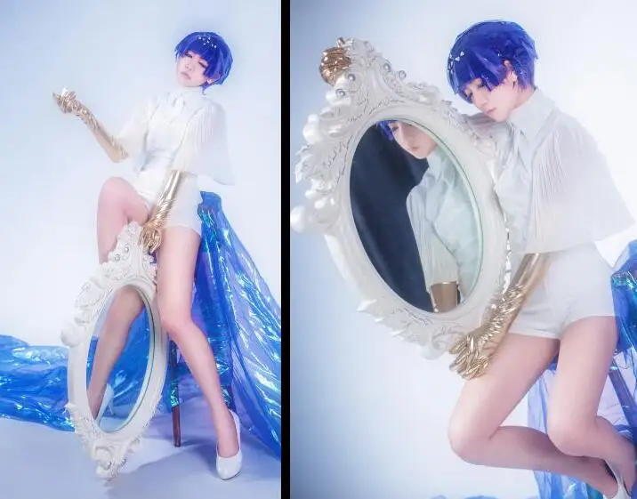 Косплей японское аниме Houseki no Kuni/Land of the lglitous Phosphophyllite Go to одежда с лунным принтом