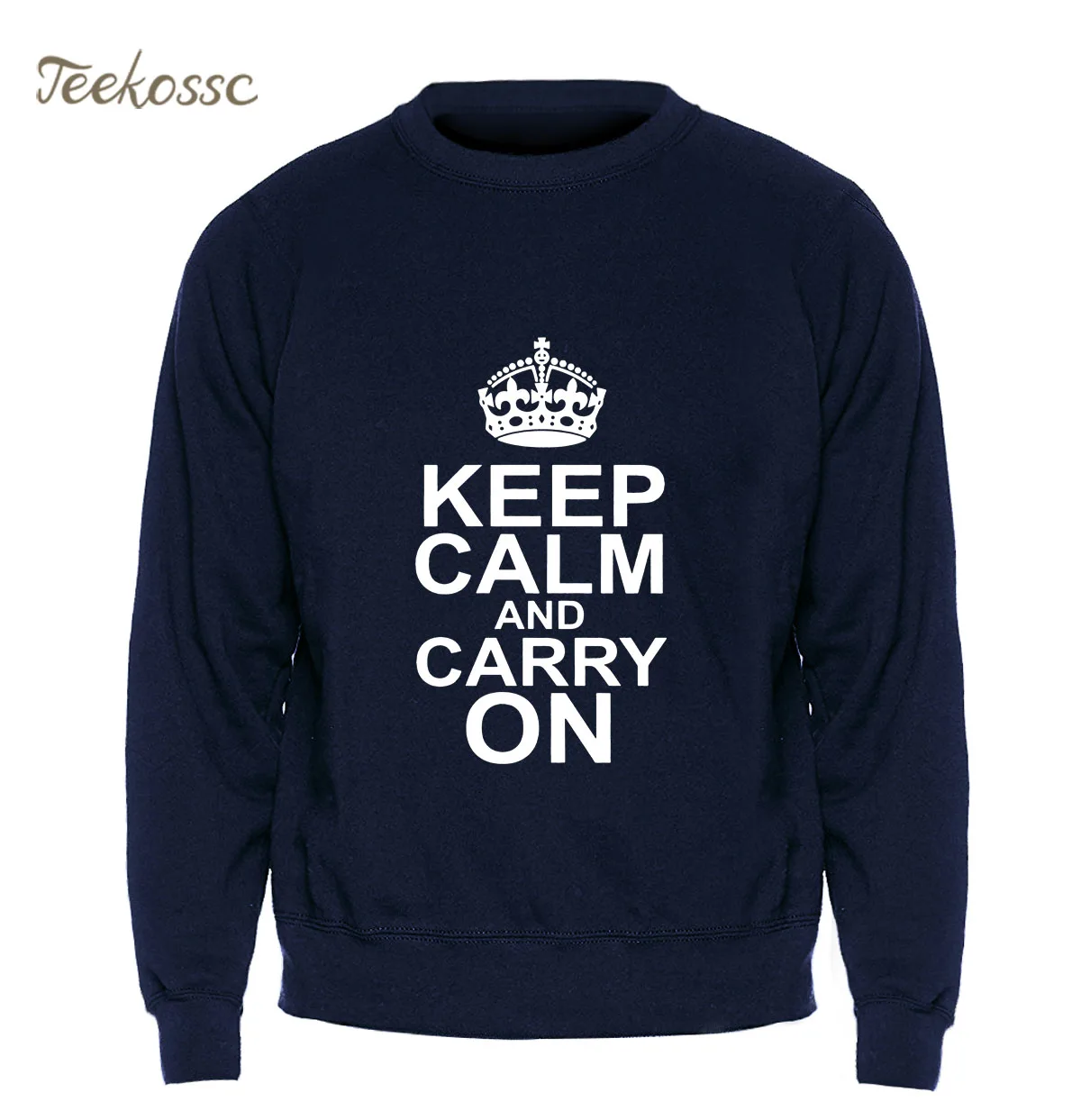 

Keep Calm And Carry On Hoodie Men Letters Printed Sweatshirt Gray Sweatshirts 2020 Winter Autumn Fleece Warm Sportswear Homme