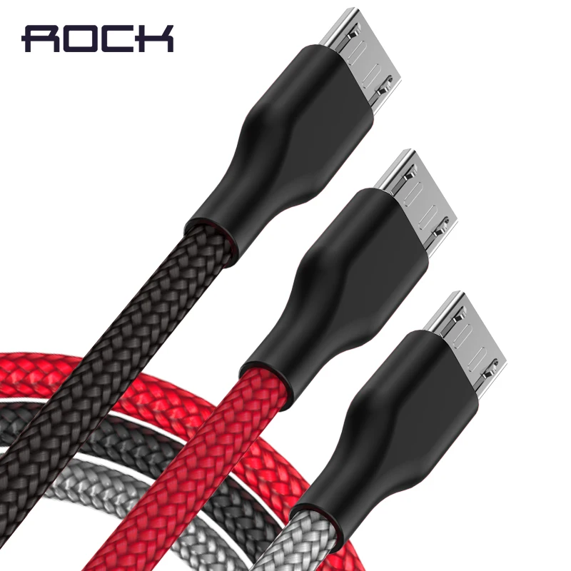 Micro USB кабель ROCK 2A нейлон Быстрая зарядка для передачи данных samsung Xiaomi LG htc планшет