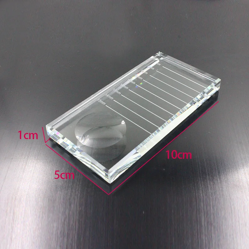 Eyewin 2 in 1 Crystal pad With Scale Clear Transparent eyelashes glue holder Eyelashes Lash Extension Supply Accessory Tool Kit |