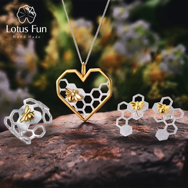 Lotus Fun реальные стерлингового серебра 925 природных ручной Ювелирные украшения